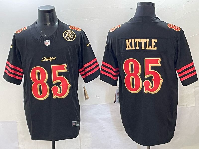 Men Nike San Francisco 49ers #85 Kittle black Limited NFL 2025 Jersey 0014